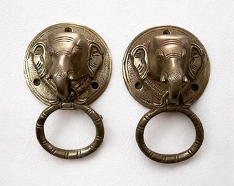 Vintage messing deurklopper met olifant ontwerp (set van 2) antieke oude koperen deurklopper hardware deurklink stijlen deurkloppers