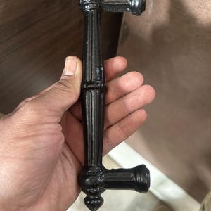 Iron Door Handle Antique Style Door Handle Powder Coated Handle Drawer Handle Black Door handle Vintage Door Handle