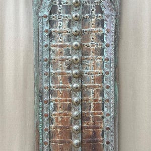 Vintage Wooden Wall Decor Door, Carved Antique Old Door, Reclaimed Wood Sekhavati Door, Wooden Window Door, Wall Hanging Decor Carving Door
