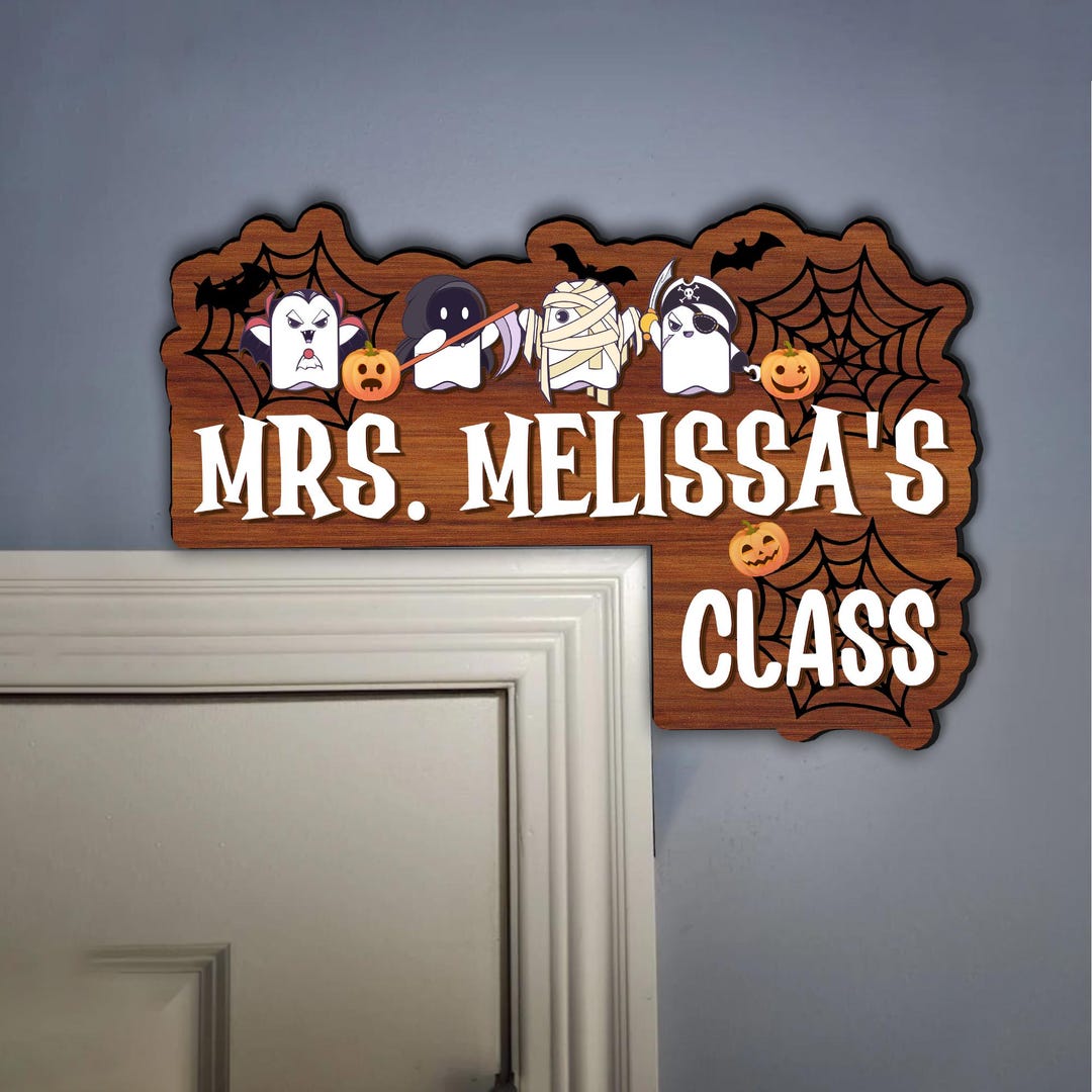 Personalized Teacher Name 3D Doorframe Corner Sign, Custom Teacher Name ...