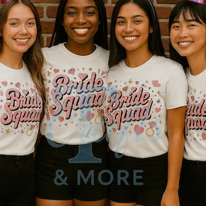 Bride Squad PNG, JPG – Bachelorette Party Shirt ,Tumbler Design | Bridal Shower Sublimation File | Digital Download for Cricut & Printing