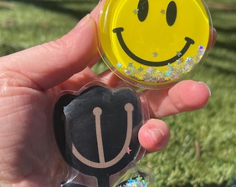 Cute kawaii phone grips, smiley face phone grip, tulip phone grip, cute phone grip, squishy phone grip