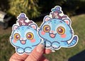 Cat and bird demon hunter sticker, K-pop demon hunter sticker, rumi, demon hunter, k pop demon hunter, kawaii sticker