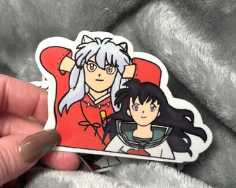 anime couple sticker, cute kawaii anime sticker, cute couple anime sticker