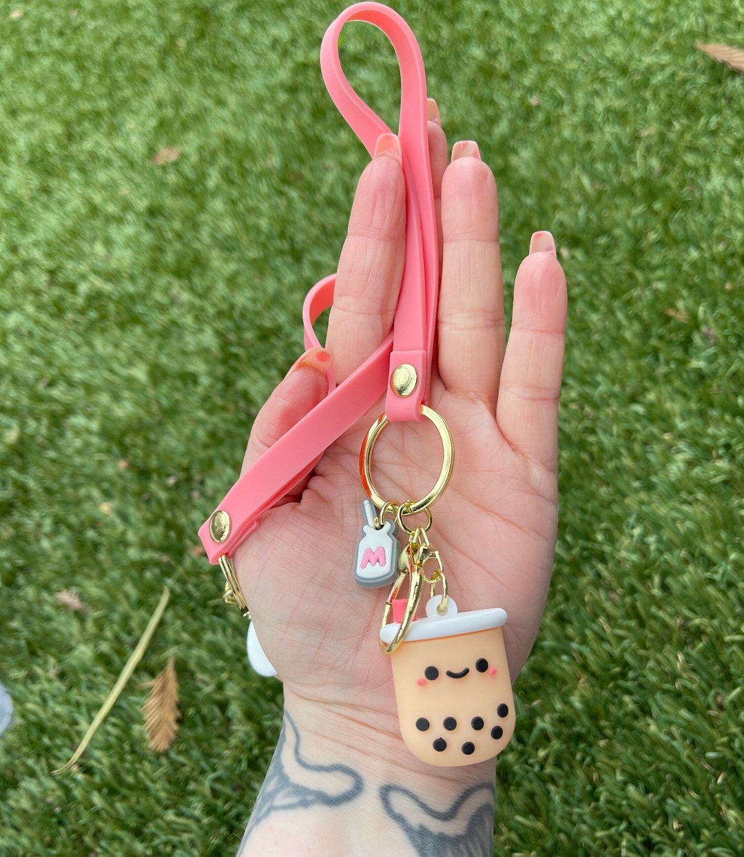 Boba Keychain, Kawaii Boba Tea Keychain, Cute Boba Tea Keychain, Boba