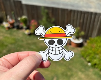 anime pirate sticker, cute kawaii anime sticker, cute pirate anime sticker
