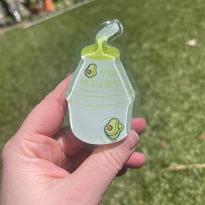 Cute kawaii phone grips, avocado phone grip, avocado drink phone grip, cute phone grip, squishy phone grip, avocado drink phone grip