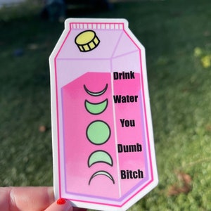 Drink water sticker, drink water kawaii sticker, kawaii sassy drink water sticker, water bottle sticker, drink water cute sticker