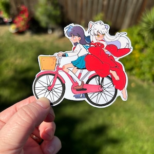 anime couple sticker, cute kawaii anime sticker, cute couple anime sticker