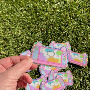 Kitty controller glitter sticker, controller sticker, glitter cat controller sticker, glitter sticker
