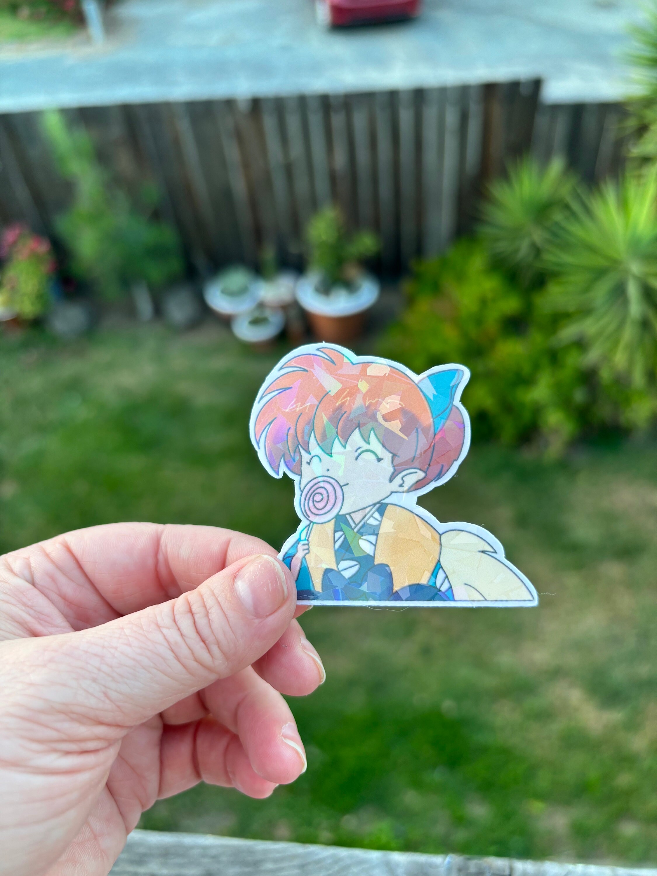 anime fox boy sticker, cute kawaii anime sticker, cute fox boy anime sticker