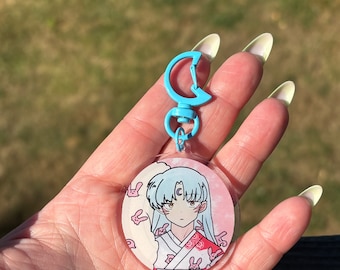 anime dog boy keychain, cute kawaii anime acrylic keychain , cute dog boy anime keychain