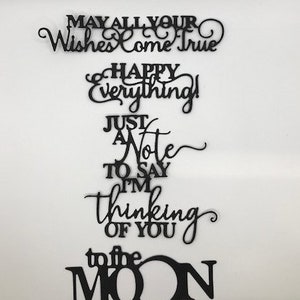 Die Cuts Word Sentiments pour vos projets de fabrication de cartes.