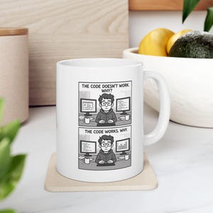 Funny Coding Mug – Programmer Coffee Cup, Debugging Humor Gift for Coders, Data Scientists & Developers
