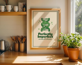 Lámina de genética / Lámina de mutación perfectamente imperfecta / Arte mural de genética / Impresión física o descarga digital