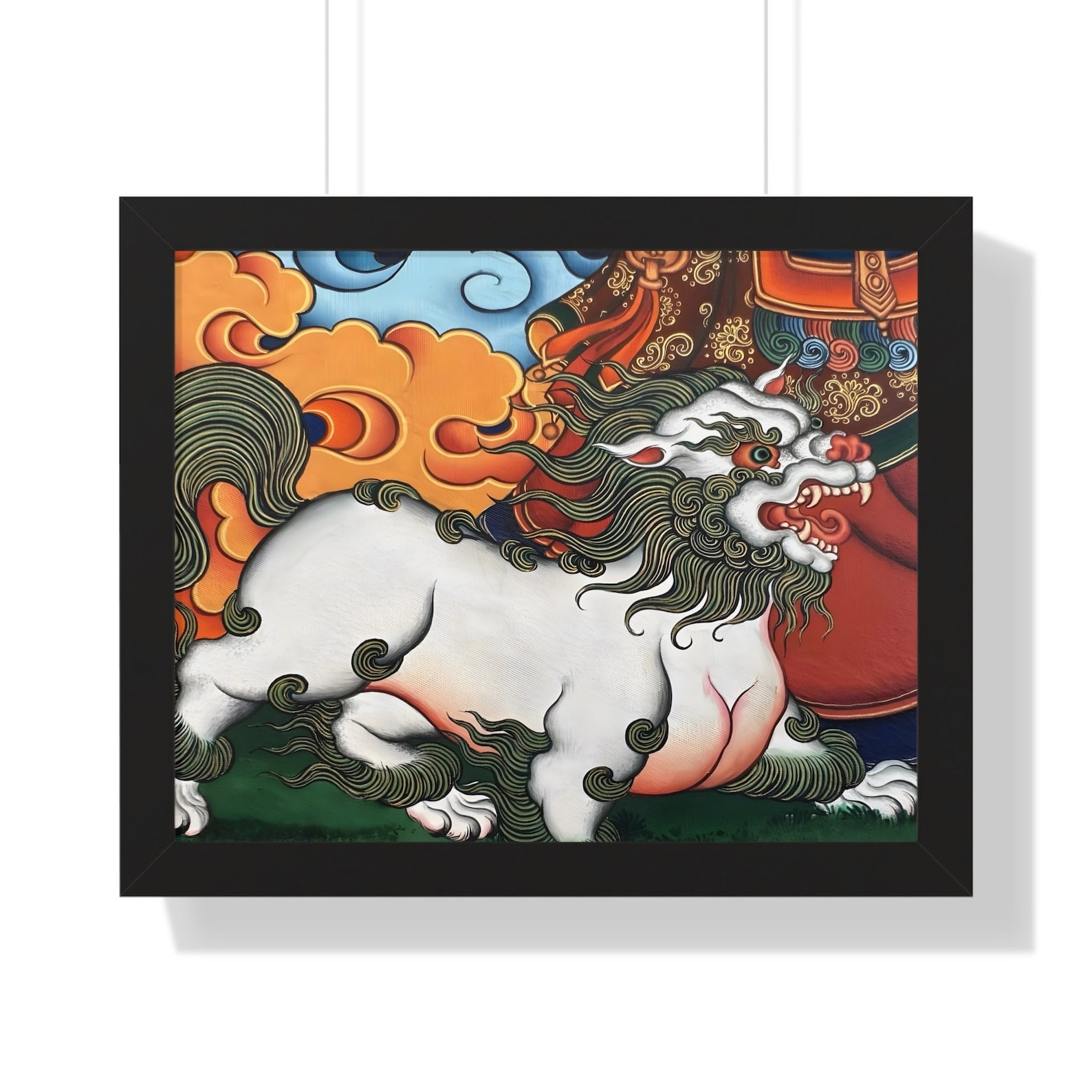 Tibetan Snow Lion Digital Art wall Decor Etsy tibetan-snow-lion-digital-art-wall-decor-etsy