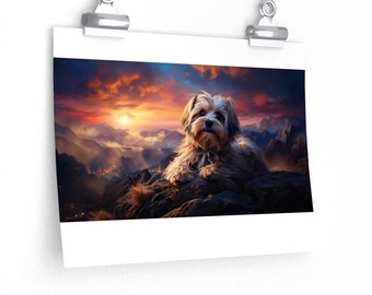 Lhasa Apso, wall art, Tibet, dog, puppy, dog lover gift, high quality