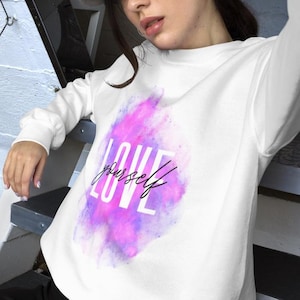 Bluza unisex Love Yourself, bluza z napisem „Kochaj siebie”