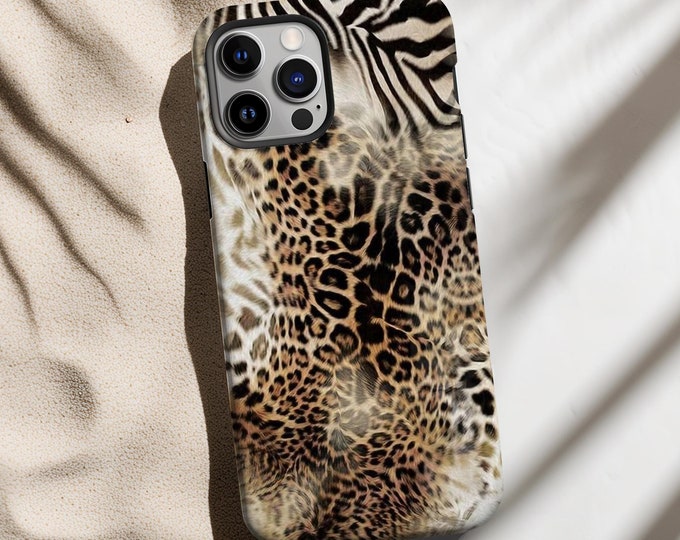 Leopard Print Phone Case Animal Print Phone Cover Leopard Y2K iPhone Case Trendy Case Wild Safari Aesthetic iPhone 17 16 13 14 15 Pro Max