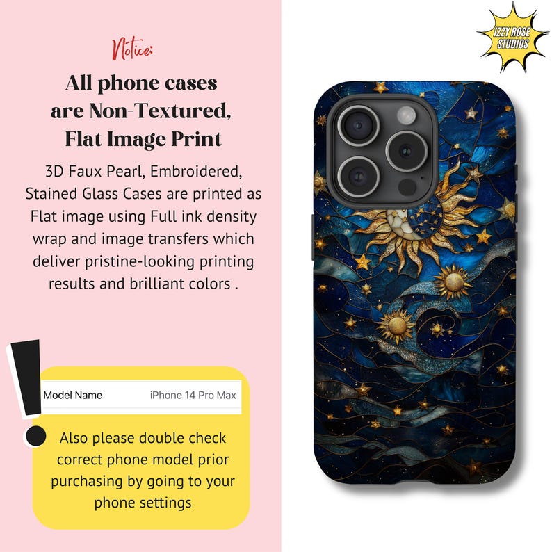 Målat glas galax sol måne telefonskal himmelsk konst iPhone stjärnklar natt iPhone 16 15 14 13 12 Pro Max tufft skal Pixel 9 8 7 S25 S24 S23 bild 5