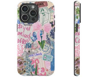 Personalized Coastal Coquette Phone Case Trendy Collage Custom Aesthetic iPhone 12 13 14 15 Pro Max Mini Tough Case Pixel 6 7 Galaxy 22 23