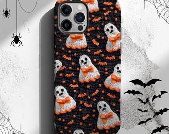 Halloween Phone Case, Ghost Phone Case, Fall Aesthetic iPhone 16 15 14 13 12 Pro Max Tough Case, Horror Phone Case, Pixel 9 8 7 S25 s24 s23