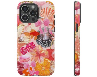 Personalized Coastal Coquette Phone Case Trendy Collage Custom Aesthetic iPhone 16 15 14 13 12 Pro Max Mini Tough Case Pixel 6 7 s24 s23