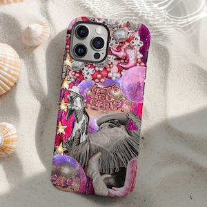 Capa de celular estilo cowgirl discoteca, colagem de amante do faroeste, capa estética Magsafe para iPhone, capa rosa de discoteca, álbum de recortes para Pixel 7 S23