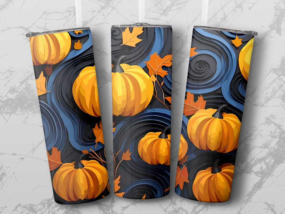 3D Fall Tumbler 9 20 Oz Skinny Tumbler Sublimation Design - Etsy