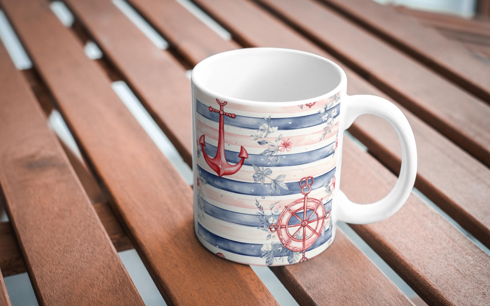 10 Seamless Watercolor Nautical Patterns, Romantic Navy Digital ...