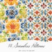 14 Seamless Watercolor Italian Tile Patterns, Mediterranean Digital ...