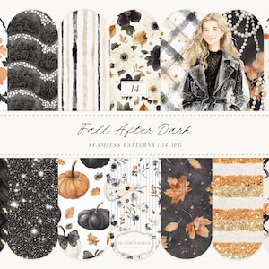 Watercolor Fall Clipart Bundle, Dark Coquette Autumn PNG, Moody Floral Arrangements (Digital Download) image 5