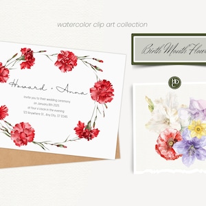 May include: A watercolor illustration of a bouquet of flowers, including a red poppy, white gladiolus, purple iris, and yellow daffodils. The flowers are arranged in a loose, natural style, and the background is a soft white.