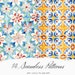 14 Seamless Watercolor Italian Tile Patterns, Mediterranean Digital ...