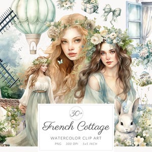30 Itens de aquarela da vida no campo francês Clip Art, Cottagecore Clipart, Vida no campo, vida na fazenda, campo, vida vintage, Clipart PNG