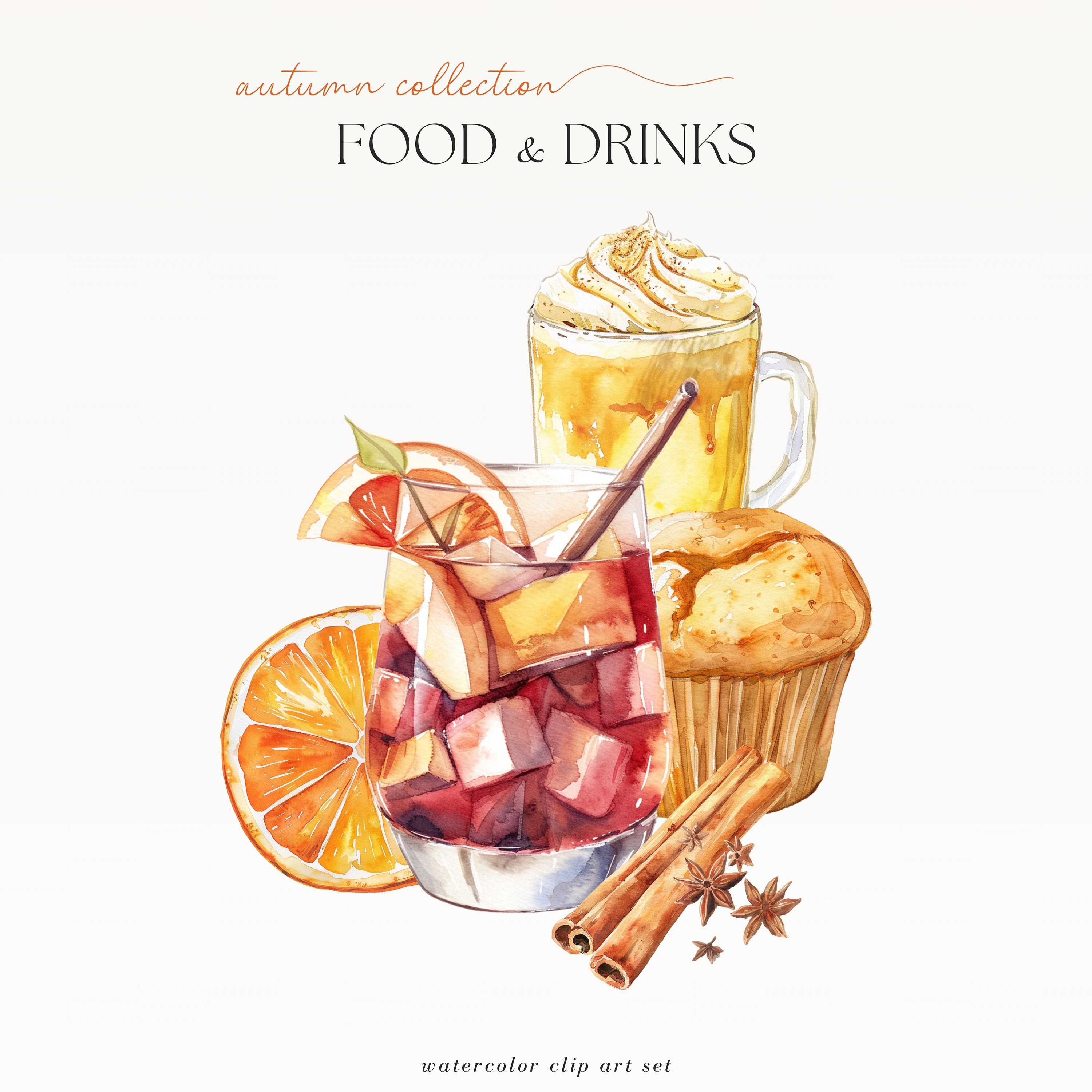 Imágenes prediseñadas de comida y bebida de otoño en acuarela, imágenes  prediseñadas de postres de otoño, comida y decoración de otoño, otoño en  acuarela, otoño acogedor PNG, descarga digital - Etsy México, image size:3000x3000