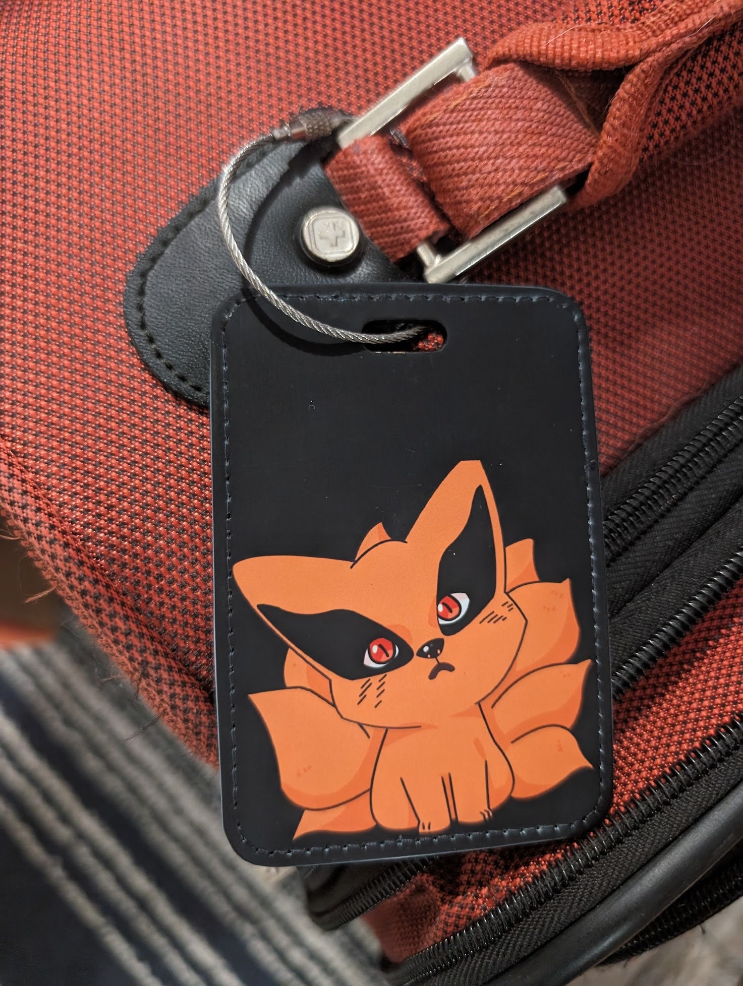 NARUTO KURAMA Premium Luggage Tag | Naruto Luggage Tag | Anime Travel Accessory | Travel Gifts | Anime Gifts | Cute Tag | Carry On