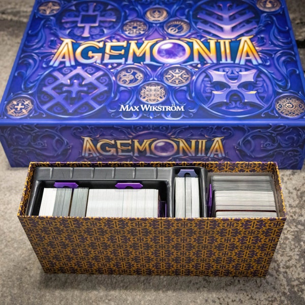 Agemonia boardgame insert/organizer for the cards - STL files (no physical components).