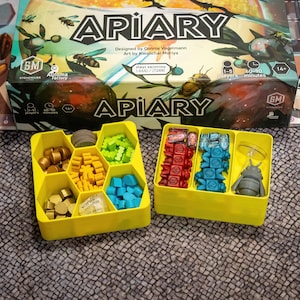 Token/Component Trays for the Apiary boardgame - STL files (no physical components).