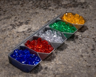 Bit / Resource / Money Tray (with card holder) for boardgames - STL files (no physical components).
