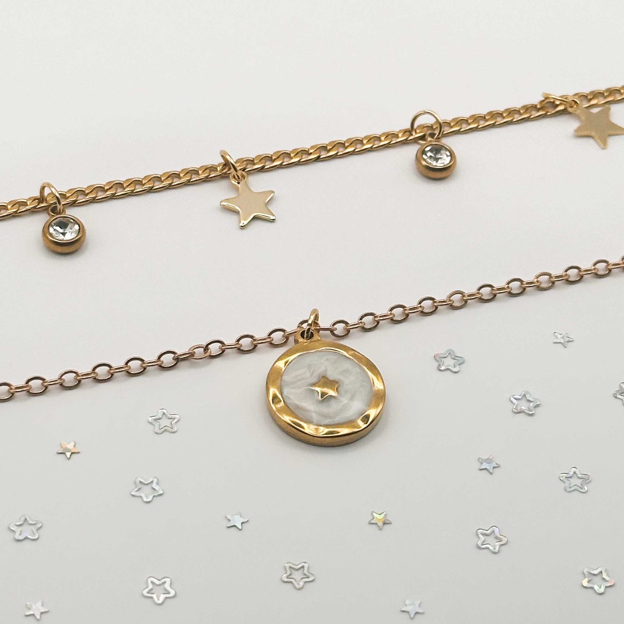 ネックレス・ペンダント [Rita monica] Fairy Star Layered Necklace Rita Monica (리타모니카)