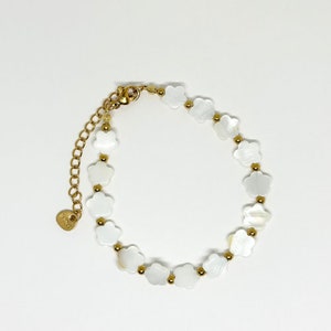 Süßwasser Muschel Blumen Armband