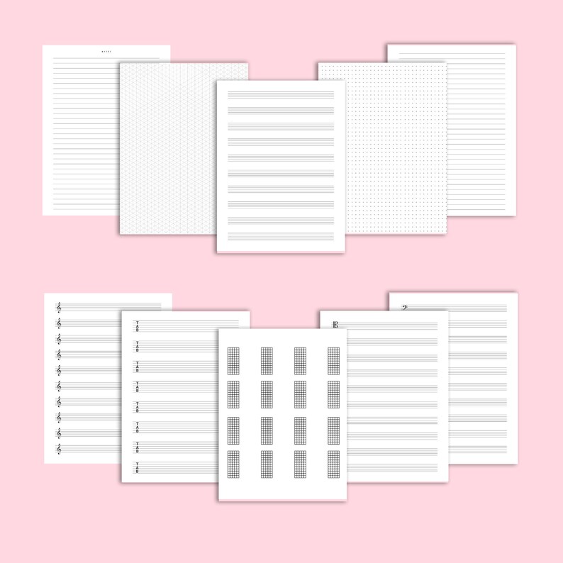 25 Printables // Paper Templates // Printable Templates // Notebook ...