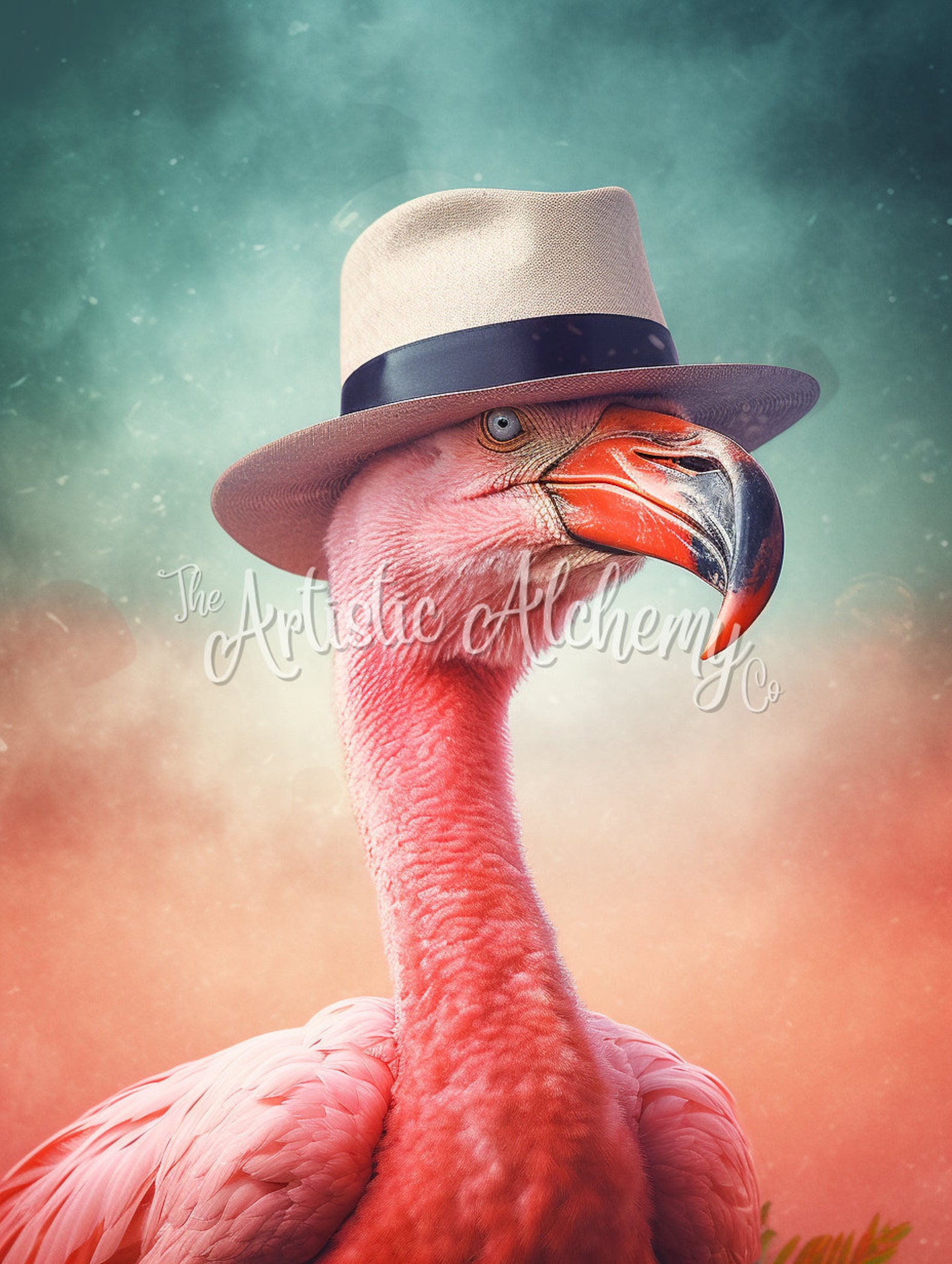 Cool Flamingos With Hats and Sunglasses - Fun & Quirky Home Decor ...
