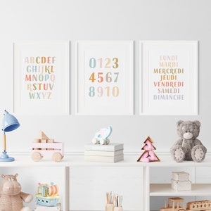 un montón de carteles minimalistas para niños, decoración de habitaciones infantiles, cartel educativo y decorativo, regalo para niños, ejercicios de preescolar,