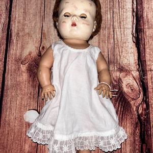 Tiny Tears Baby Doll Dress White 1950's Doll
