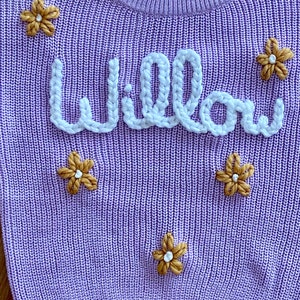 Personalized embroidered floral baby jumpers image 6