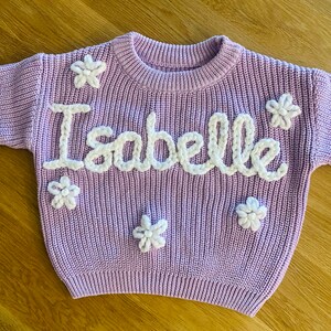 Personalized embroidered floral baby jumpers image 10