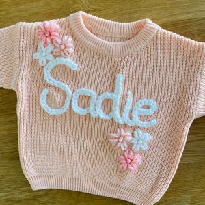 Personalized embroidered floral baby jumpers