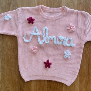 Personalized embroidered floral baby jumpers image 5